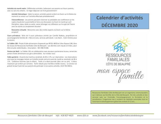 Calendrier déc 20201