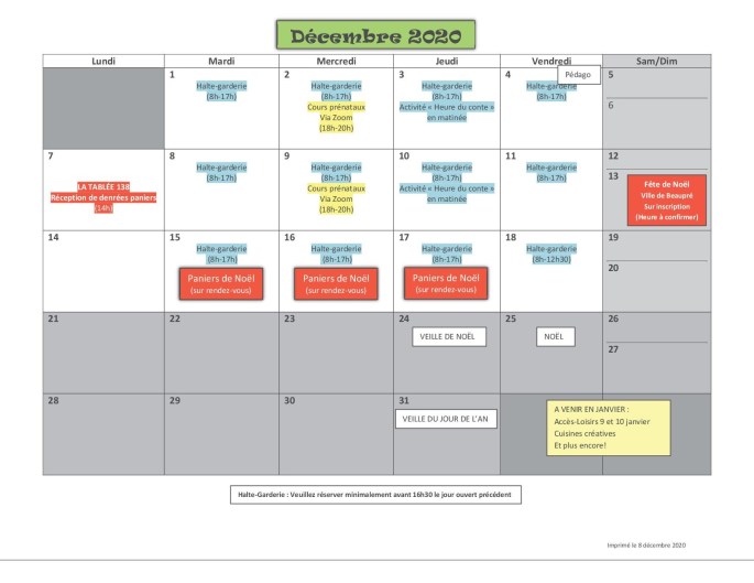 Calendrier déc 20202