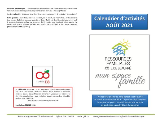 Calendrier RFCB 2021-081